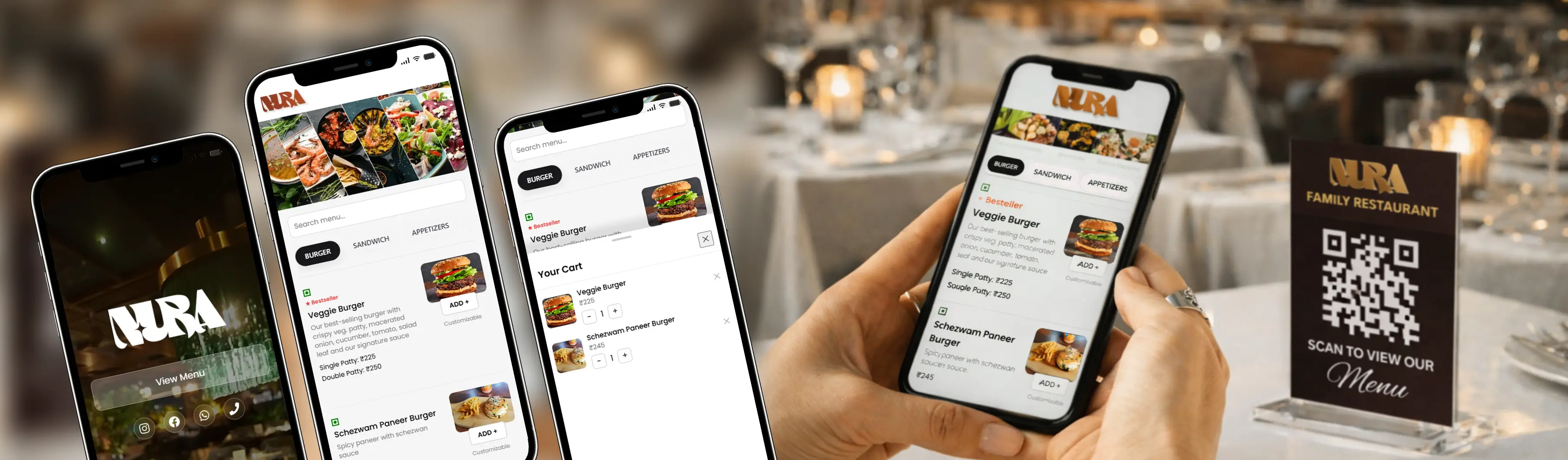 Digital menu preview